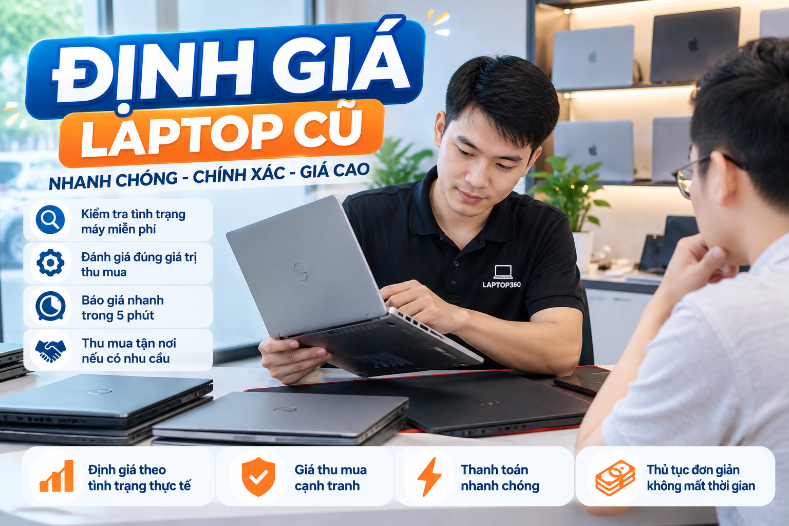 Định giá laptop cũ tại Ái Quốc, Hưng Yên