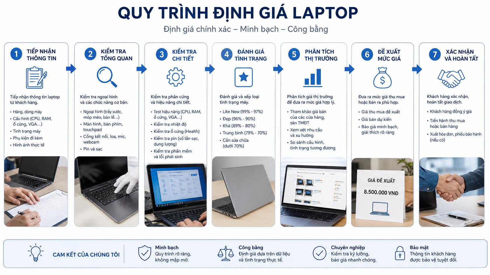 Định giá laptop cũ tại Hải Châu, Đà Nẵng