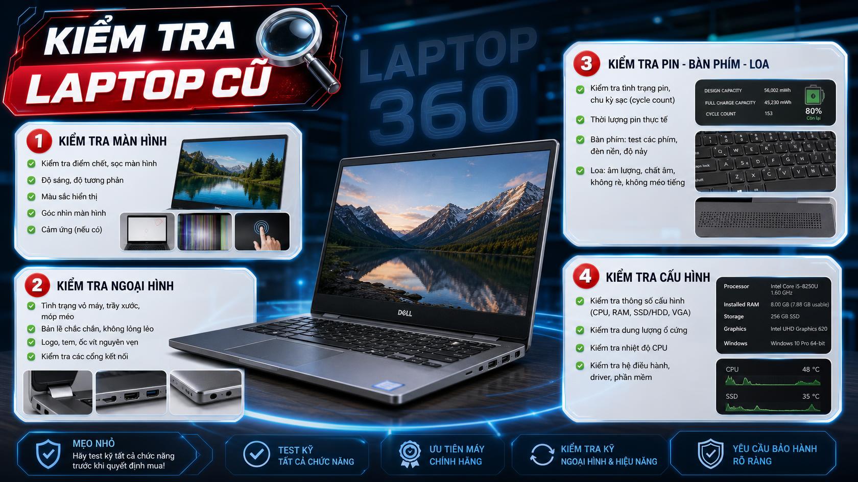 Kiểm tra laptop cũ tại Láng Tròn, Cà Mau